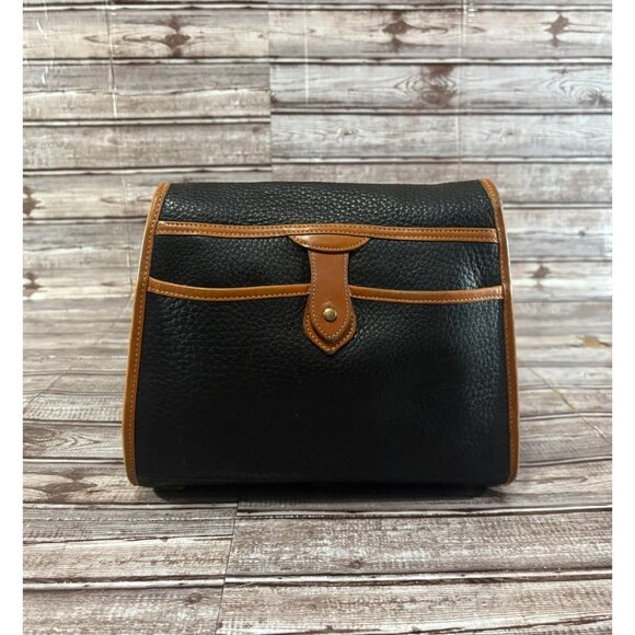 Dooney & Bourke All-Weather Leather Essex Crossbody Bag Black Vintage 90s USA - Picture 2 of 9